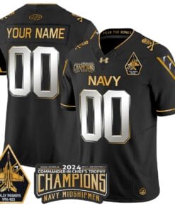 Custom Navy Midshipmen Jersey Commander-in-chief's Trophy Champions Alternate All Stitched