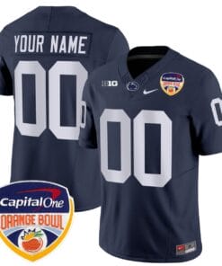 Custom Penn State Nittany Lions Jersey Name, Number Orange Bowl Patch Stitched All Alternate 7 Custom Penn State Jersey Name, Number Orange Bowl Patch Stitched All Alternate