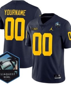 Custom Michigan Wolverines Jersey Name, Number ReliaQuest Bowl Patch All Stitched