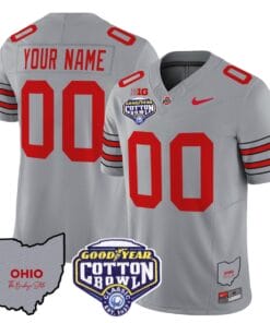 Custom Ohio State Buckeyes Jersey Name, Number Cotton Bowl Patch All Stitched