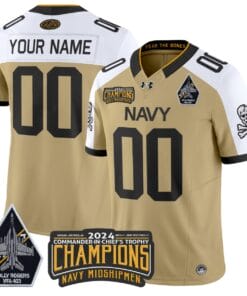 Custom Navy Midshipmen Jersey Commander-in-chief's Trophy Champions Alternate All Stitched