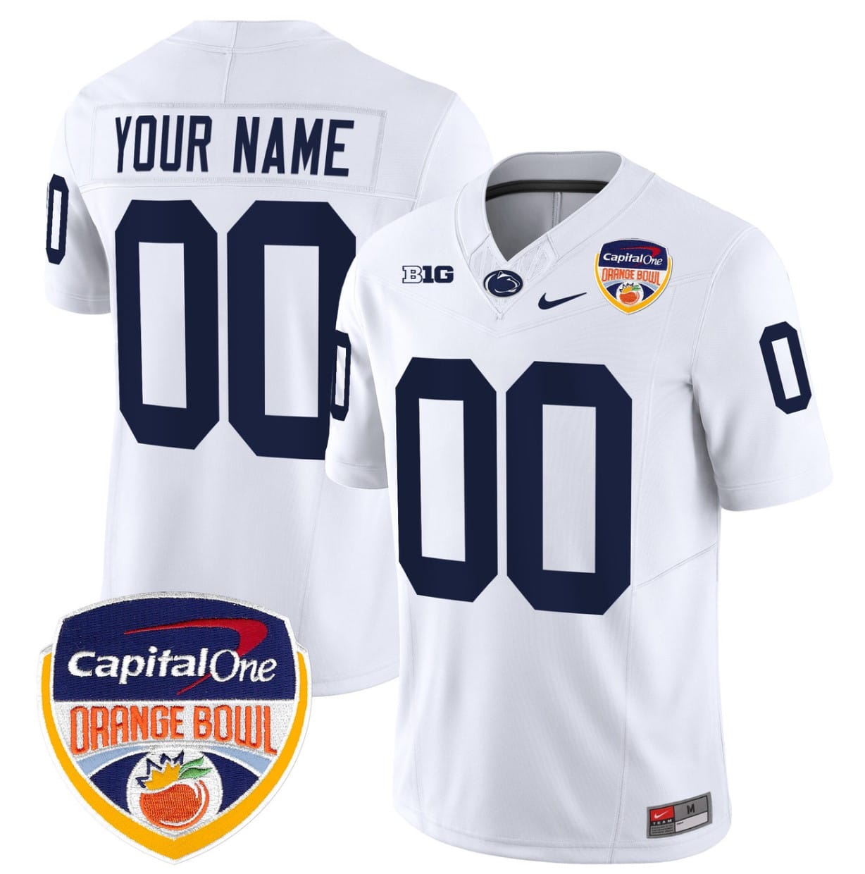 Custom Penn State Nittany Lions Jersey Name, Number Orange Bowl Patch Stitched All Alternate 2 Custom Penn State Jersey Name, Number Orange Bowl Patch Stitched All Alternate