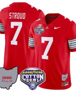 CJ Stroud Jersey #7 Ohio State Buckeyes Cotton Bowl Patch All Stitched