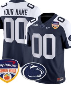 Custom Penn State Nittany Lions Jersey Name, Number Orange Bowl Patch Stitched All Alternate 8 Custom Penn State Jersey Name, Number Orange Bowl Patch Stitched All Alternate