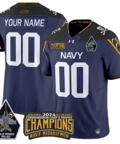 Custom Navy Midshipmen Jersey Commander-in-chief's Trophy Champions Alternate All Stitched