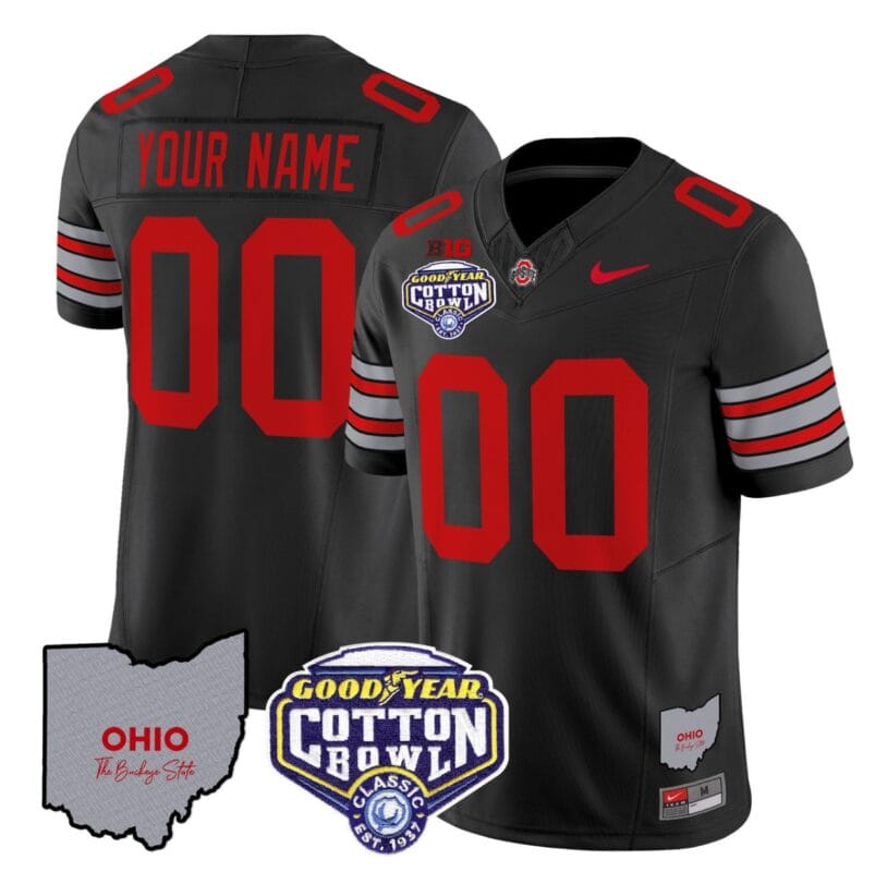 Custom Ohio State Buckeyes Jersey Name, Number Cotton Bowl Patch All Stitched 