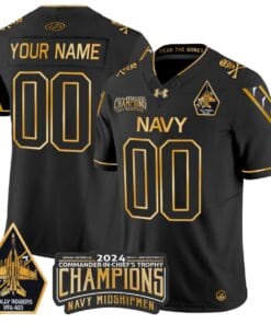 Custom Navy Midshipmen Jersey Commander-in-chief's Trophy Champions Alternate All Stitched