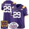 Caden Durham Jersey #29 LSU Tigers Texas Bowl Patch Football All Stitched