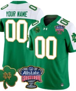 Custom Notre Dame Jersey Name, Number 2024 Sugar Bowl Patch V2 All Stitched