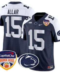 Drew Allar Jersey #15 Penn State Orange Bowl Patch All Stitched