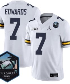 Donovan Edwards Jersey #7 Michigan Wolverines ReliaQuest Bowl Patch Vapor All Stitched