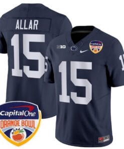 Drew Allar Jersey #15 Penn State Orange Bowl Patch All Stitched