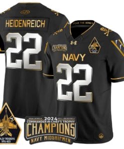 Eli Heidenreich Jersey #22 Navy Midshipmen Commander-in-chief's Trophy All Stitched