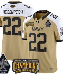 Eli Heidenreich Jersey #22 Navy Midshipmen Commander-in-chief's Trophy All Stitched