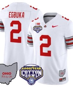Emeka Egbuka Jersey #2 Ohio State Buckeyes Cotton Bowl Patch All Stitched