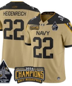 Eli Heidenreich Jersey #22 Navy Midshipmen Commander-in-chief's Trophy All Stitched