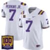 Harold Perkins Jr Jersey #7 LSU Tigers 100 Years of Tiger Stadium Patch All Stitched