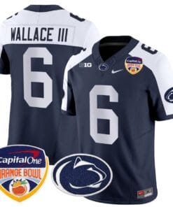 Harrison Wallace III Jersey #6 Penn State Orange Bowl Patch All Stitched