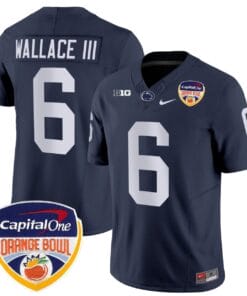 Harrison Wallace III Jersey #6 Penn State Orange Bowl Patch All Stitched