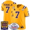 Harold Perkins Jr Jersey #7 LSU Tigers Texas Bowl Patch Football All Stitched