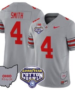 Jeremiah Smith Jersey #4 Ohio State Buckeyes Cotton Bowl Patch All Stitched