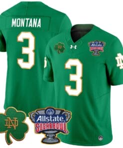 Joe Montana Jersey #3 Notre Dame 2024 Sugar Bowl Patch V2 All Stitched