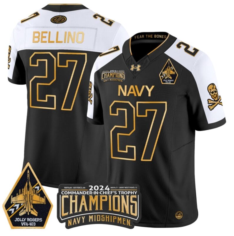 Joe Bellino Jersey #27 Navy Midshipmen Commander-in-chief's Trophy All Stitched