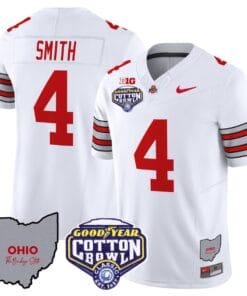 Jeremiah Smith Jersey #4 Ohio State Buckeyes Cotton Bowl Patch All Stitched