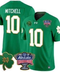 Kris Mitchell Jersey #10 Notre Dame 2024 Sugar Bowl Patch V2 All Stitched