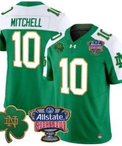 Kris Mitchell Jersey #10 Notre Dame 2024 Sugar Bowl Patch V2 All Stitched