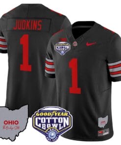 Quinshon Judkins Jersey #1 Ohio State Buckeyes Cotton Bowl Patch All Stitched