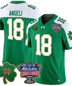 Steve Angeli Jersey #18 Notre Dame 2024 Sugar Bowl Patch V2 All Stitched
