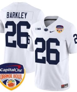 Saquon Barkley Jersey #26 Penn State Orange Bowl Patch All Stitched