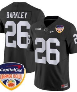 Saquon Barkley Jersey #26 Penn State Orange Bowl Patch All Stitched