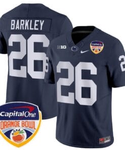 Saquon Barkley Jersey #26 Penn State Orange Bowl Patch All Stitched