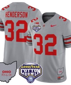 Treveyon Henderson Jersey #32 Ohio State Buckeyes Cotton Bowl Patch All Stitched 7 Treveyon Henderson Jersey #32 Ohio State Buckeyes Cotton Bowl Patch All Stitched