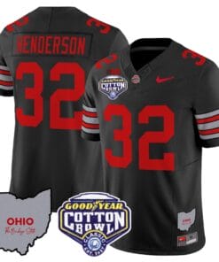 Treveyon Henderson Jersey #32 Ohio State Buckeyes Cotton Bowl Patch All Stitched