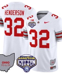 Treveyon Henderson Jersey #32 Ohio State Buckeyes Cotton Bowl Patch All Stitched