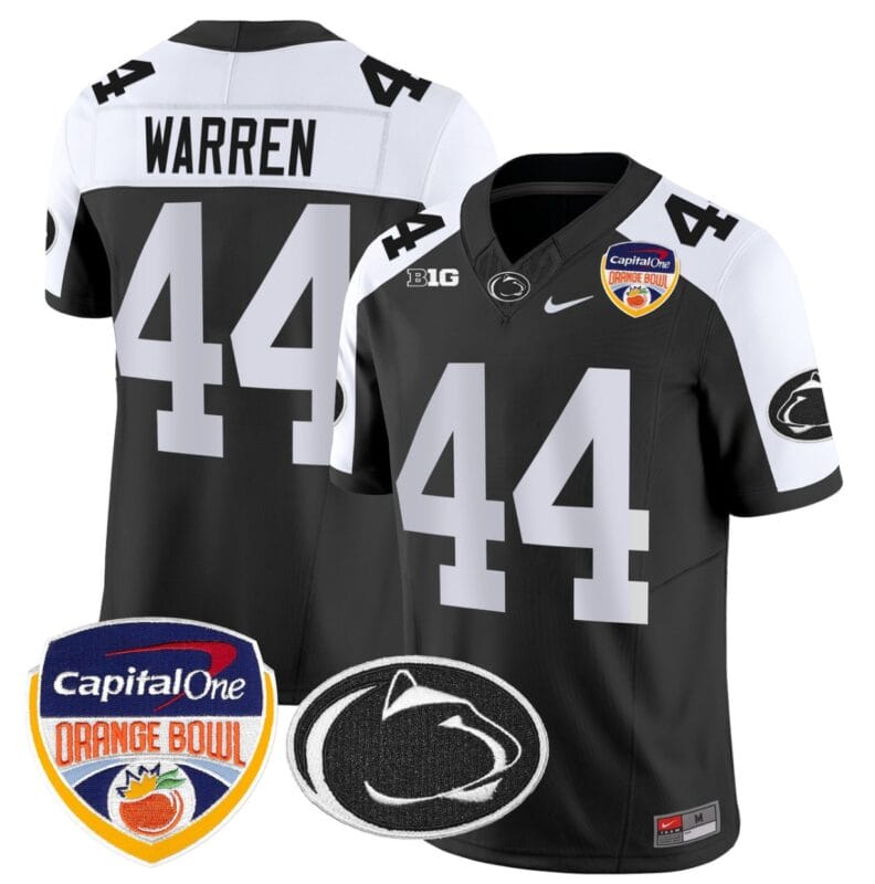 Tyler Warren Jersey #44 Penn State Orange Bowl Patch All Stitched 14 Tyler Warren Jersey #44 Penn State Orange Bowl Patch All Stitched
