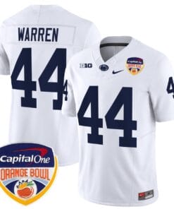 Tyler Warren Jersey #44 Penn State Orange Bowl Patch All Stitched
