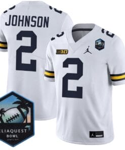 Will Johnson Jersey #2 Michigan Wolverines ReliaQuest Bowl Patch Vapor All Stitched