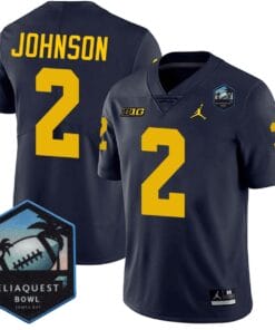 Will Johnson Jersey #2 Michigan Wolverines ReliaQuest Bowl Patch Vapor All Stitched