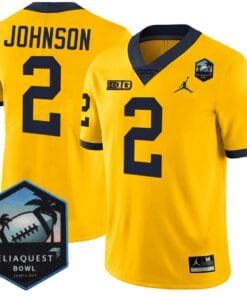 Will Johnson Jersey #2 Michigan Wolverines ReliaQuest Bowl Patch Vapor All Stitched