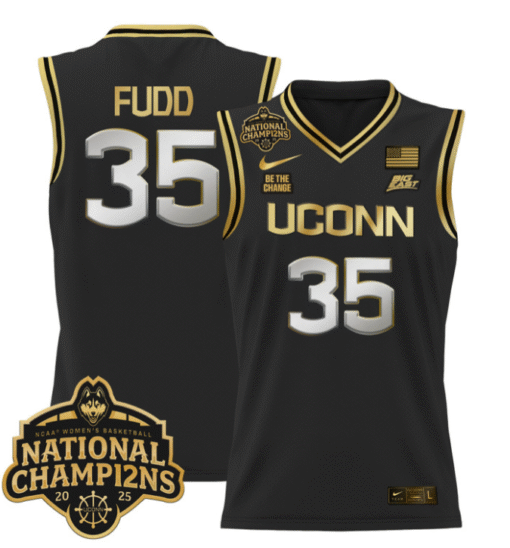 Azzi Fudd Jersey #35 UConn Huskies 2025 National Champions Patch Stitched Basketball