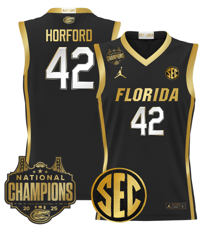 Al Horford Jersey #42 Florida Gators 2025 National Champions Patch Basketball Stitched 14 Al Horford Jersey #42 Florida Gators 2025 National Champions Patch Basketball Stitched