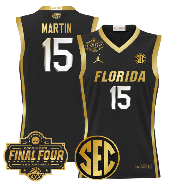 Alijah Martin Jersey #15 Florida Gators 2025 Final Four Patch Basketball Stitched 14 Alijah Martin Jersey #15 Florida Gators 2025 Final Four Patch Basketball Stitched