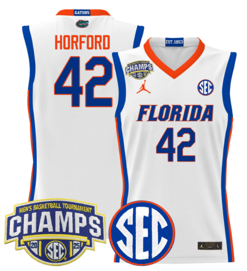 Al Horford Jersey #42 Florida Gators 2025 Tournament Champions Patch Basketball Stitched - Image 2