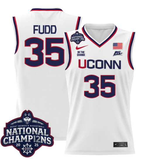 Azzi Fudd Jersey #35 UConn Huskies 2025 National Champions Patch Stitched Basketball - Image 2