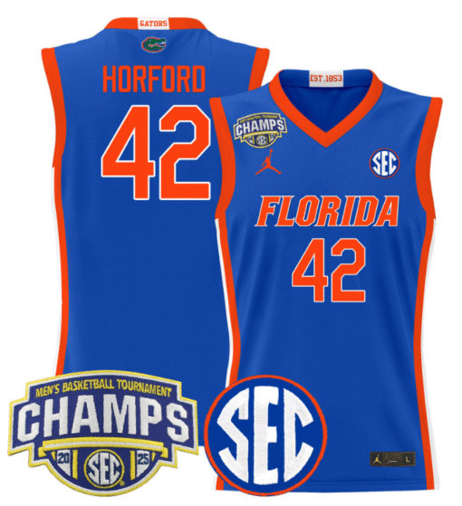 Al Horford Jersey #42 Florida Gators 2025 Tournament Champions Patch Basketball Stitched - Image 4