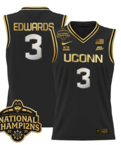 Aaliyah Edwards Jersey #3 UConn Huskies 2025 National Champions Patch Stitched Basketball
